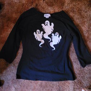 Vixen by Micheline Pitt Glow in the Dark Ghost 3/4 Shirt in L